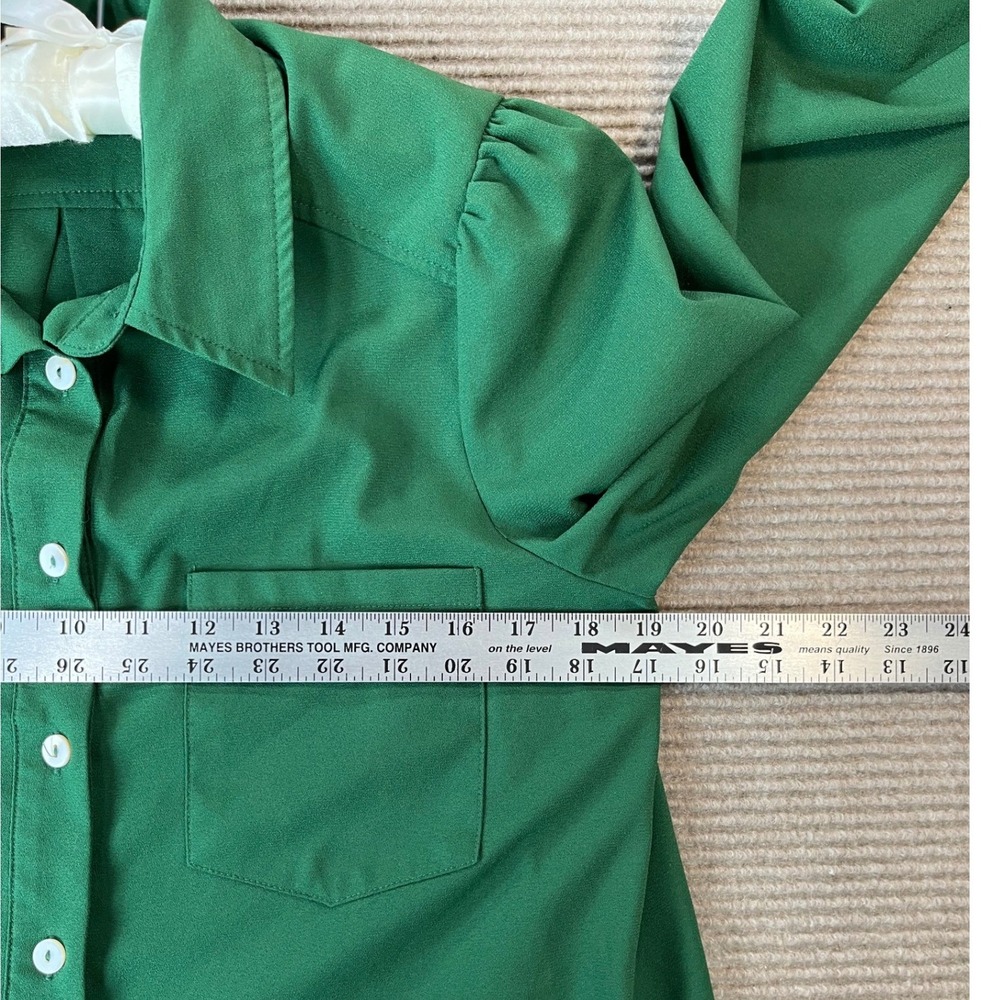 Tuckernuck Royal Pine Callahan Dress Green Flounce Hem Shirt Mini XS NWOT - Picture 2 of 7